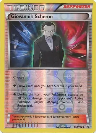Giovanni's Scheme Reverse Holo Pokemon card from BREAKthrough