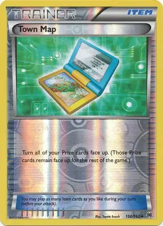 Town Map Reverse Holo Pokemon card from BREAKthrough