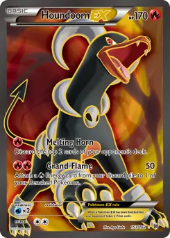 Full Art Houndoom EX Pokemon card from BREAKthrough