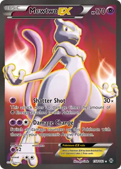 Full Art Mewtwo EX Pokemon card from BREAKthrough