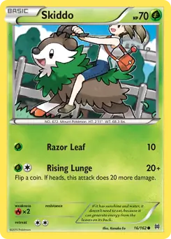 Skiddo Pokemon card from BREAKthrough