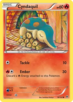 Cyndaquil Pokemon card from BREAKthrough