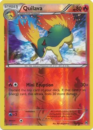 Quilava Reverse Holo Pokemon card from BREAKthrough