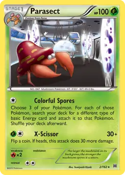 Parasect Pokemon card from BREAKthrough