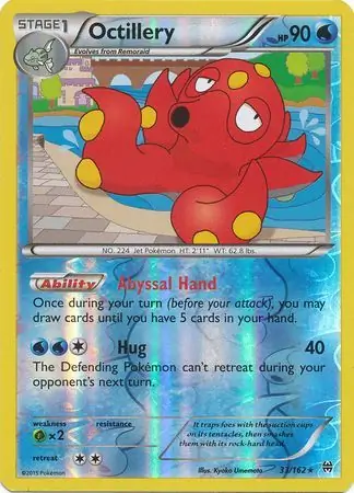Octillery Reverse Holo Pokemon card from BREAKthrough