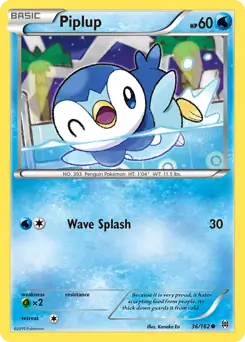Piplup Pokemon card from BREAKthrough