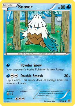 Snover Pokemon card from BREAKthrough