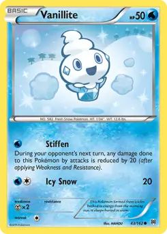 Vanillite Pokemon card from BREAKthrough