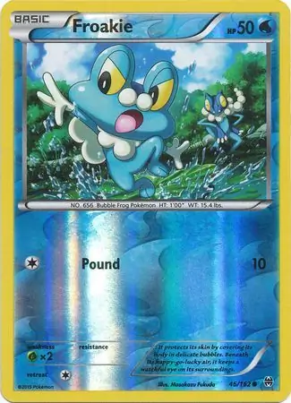 Froakie Reverse Holo Pokemon card from BREAKthrough
