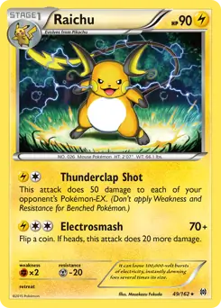 Raichu Pokemon card from BREAKthrough