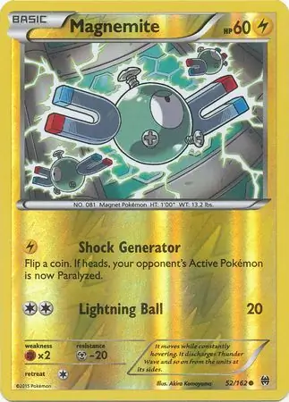 Magnemite Reverse Holo Pokemon card from BREAKthrough