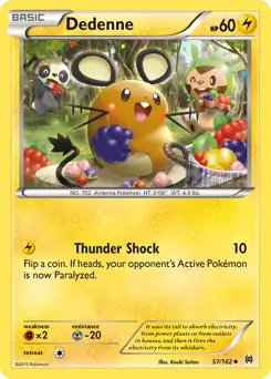 Dedenne Pokemon card from BREAKthrough