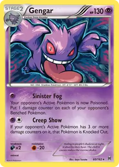 Gengar Holo Pokemon card from BREAKthrough