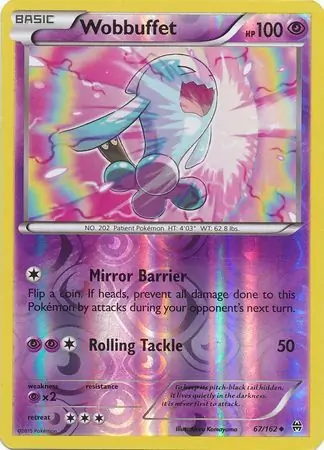 Wobbuffet Reverse Holo Pokemon card from BREAKthrough
