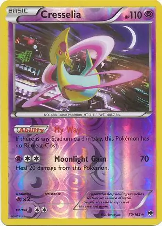 Cresselia Reverse Holo Pokemon card from BREAKthrough