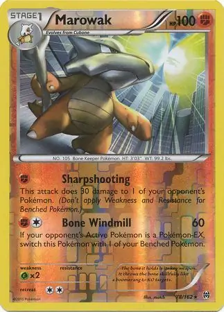 Marowak Reverse Holo Pokemon card from BREAKthrough