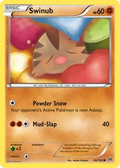 Swinub Pokemon card from BREAKthrough