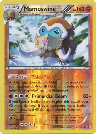 Mamoswine Reverse Holo Pokemon card from BREAKthrough