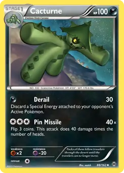 Cacturne Pokemon card from BREAKthrough