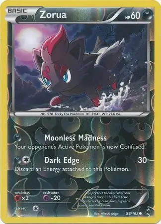 Zorua Reverse Holo Pokemon card from BREAKthrough