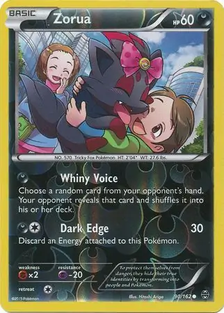 Zorua Reverse Holo Pokemon card from BREAKthrough
