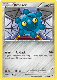 Bronzor Pokemon card from BREAKthrough