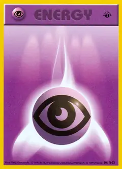 Psychic Energy Pokemon card from Base Set 1st Edition
