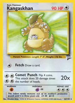 Kangaskhan Pokemon card from Base Set 2