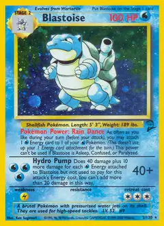 Blastoise Holo Pokemon card from Base Set 2