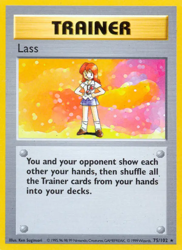 Lass Pokemon card from Base Set Shadowless