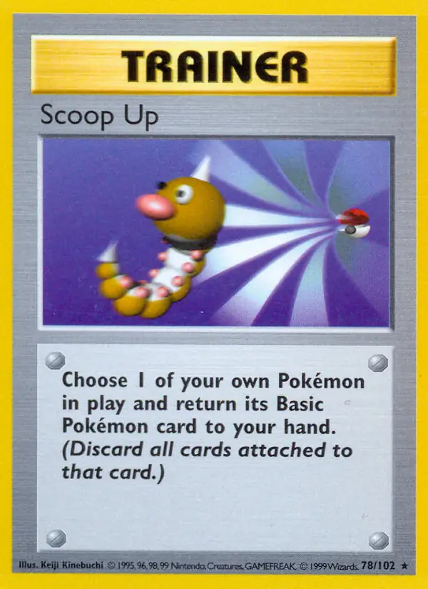 Scoop Up Pokemon card from Base Set Shadowless