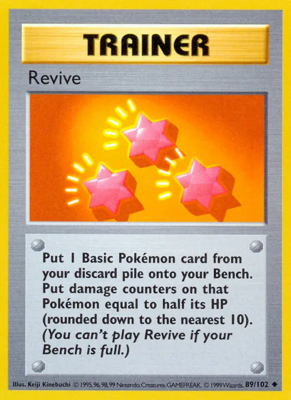 Revive Pokemon card from Base Set Shadowless