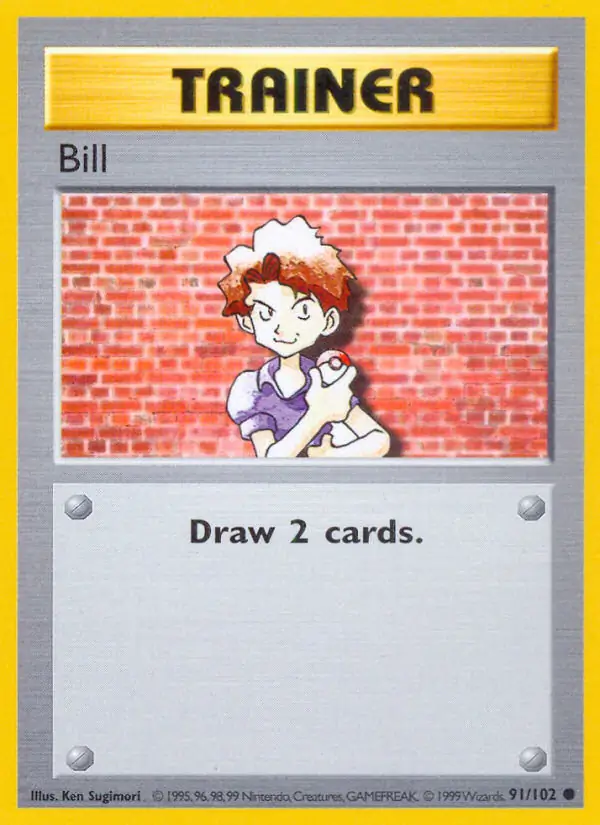 Bill Pokemon card from Base Set Shadowless