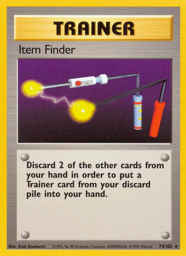 Item Finder Pokemon card from Base Set Unlimited