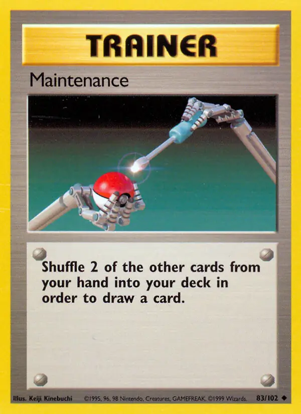 Maintenance Pokemon card from Base Set Unlimited