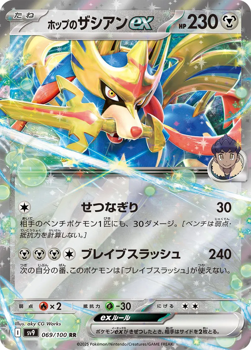 Hop's Zacian ex Pokemon card from Battle Partners