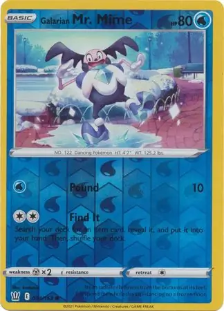 Galarian Mr. Mime Reverse Holo