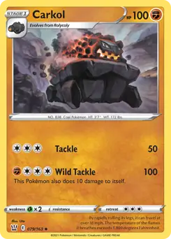 Carkol Pokemon card from Battle Styles