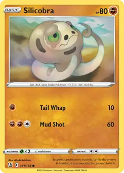 Silicobra Pokemon card from Battle Styles