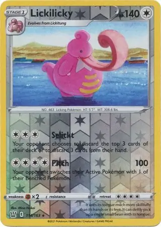 Lickilicky Reverse Holo Pokemon card from Battle Styles