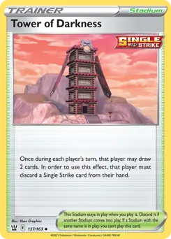 Tower of Darkness Pokemon card from Battle Styles