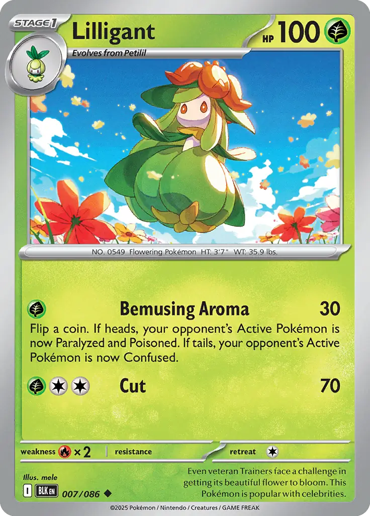Lilligant Pokemon card from Black Bolt