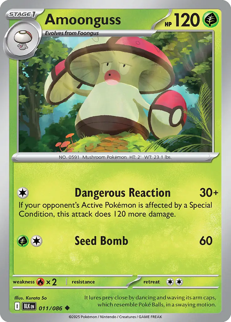 Amoonguss Pokemon card from Black Bolt