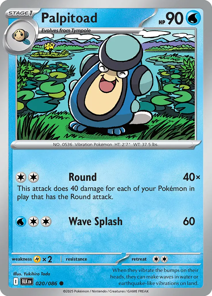 Palpitoad Pokemon card from Black Bolt