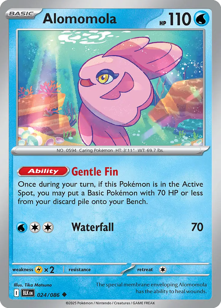 Alomomola Pokemon card from Black Bolt