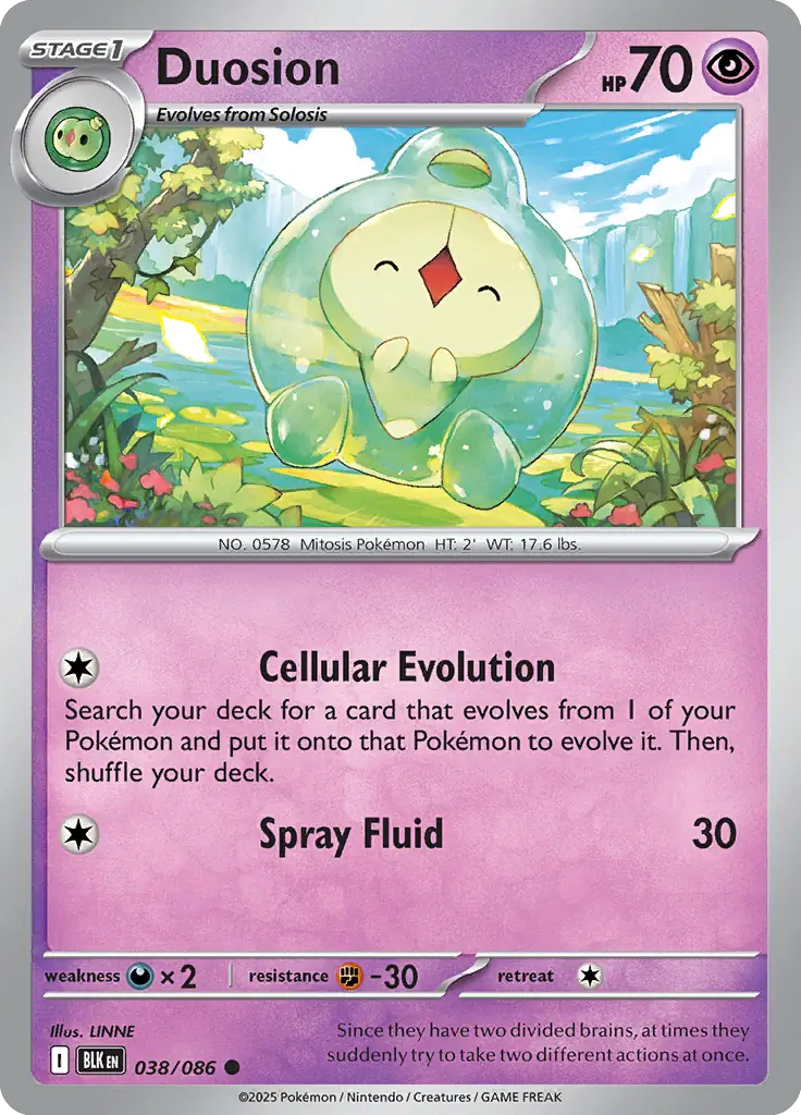 Duosion Pokemon card from Black Bolt