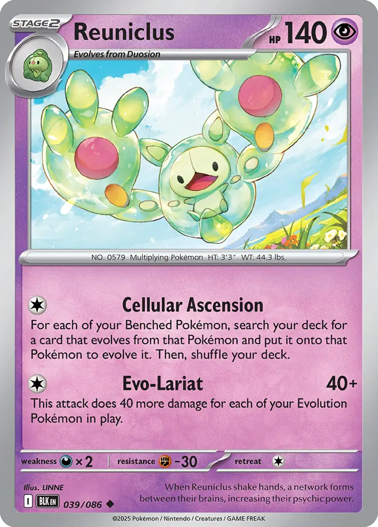Reuniclus Pokemon card from Black Bolt