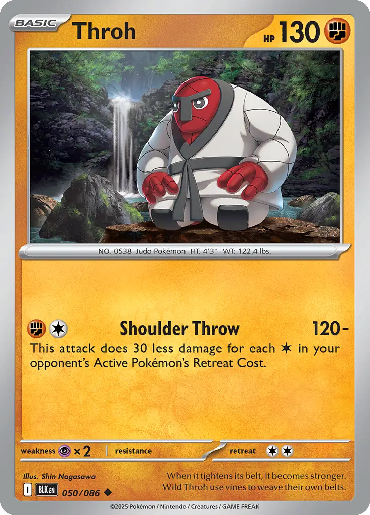 Throh Pokemon card from Black Bolt