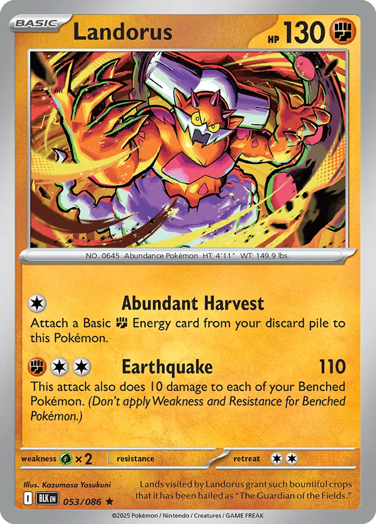 Landorus Pokemon card from Black Bolt