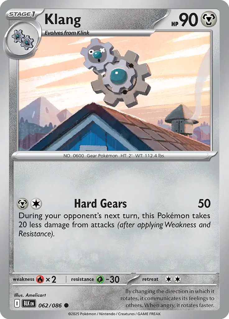Klang Pokemon card from Black Bolt